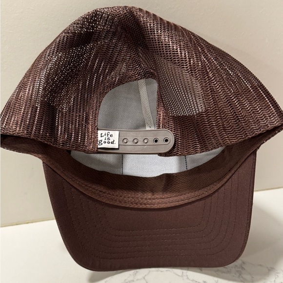 Life is good - brown mesh trucker snap back hat- “May The Fish Be With You” - Picture 6 of 6